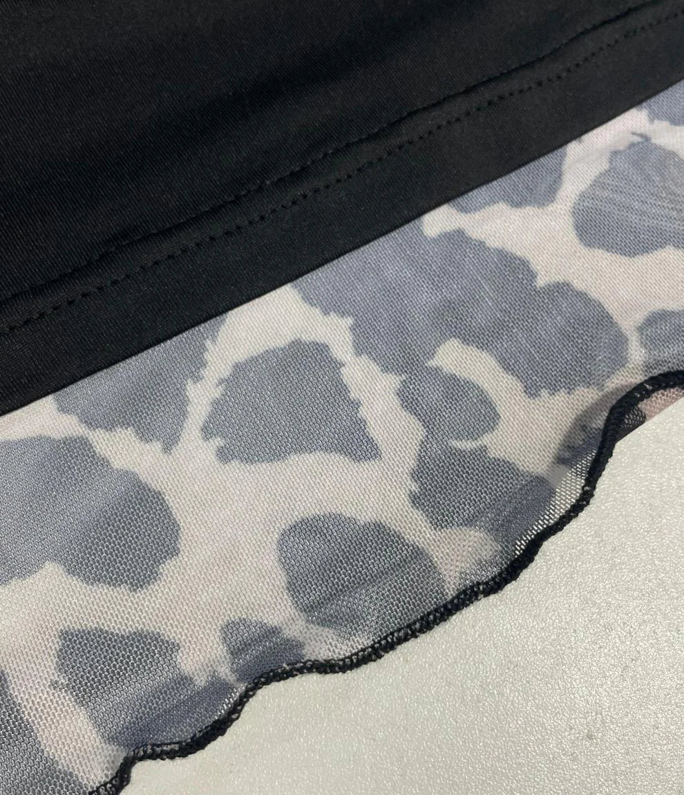 Printed Leopard Print Backless Dress