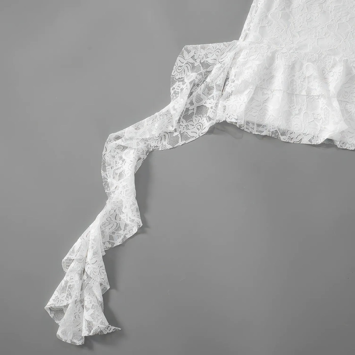 One-Shoulder Ruffled Long Sleeve Short Dress