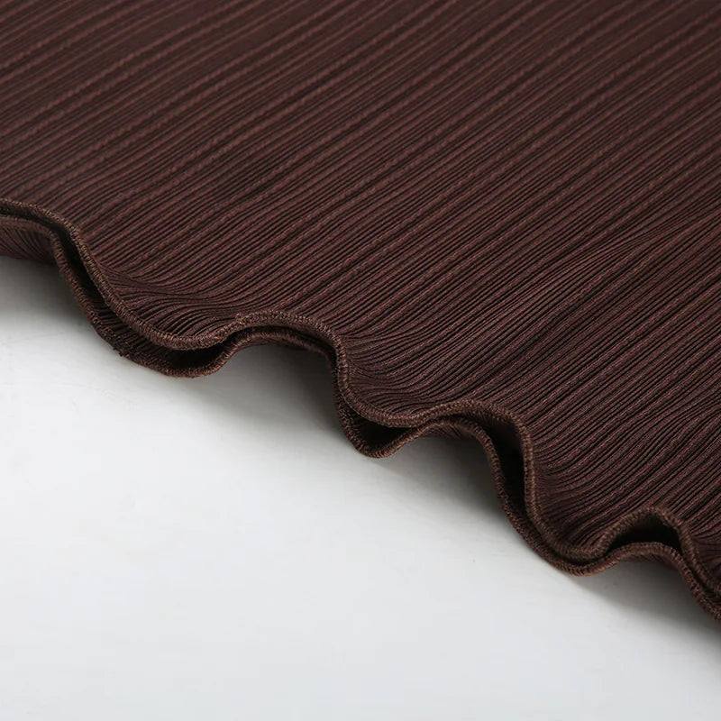 Haltering Neck V-Neck Backless Vest Skirt Two-Piece Set