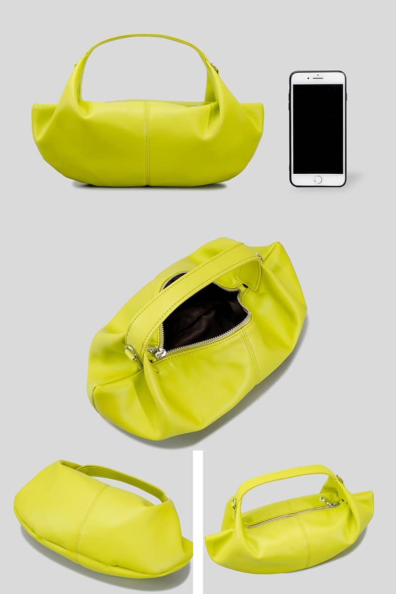 Contrast Color PU handbag