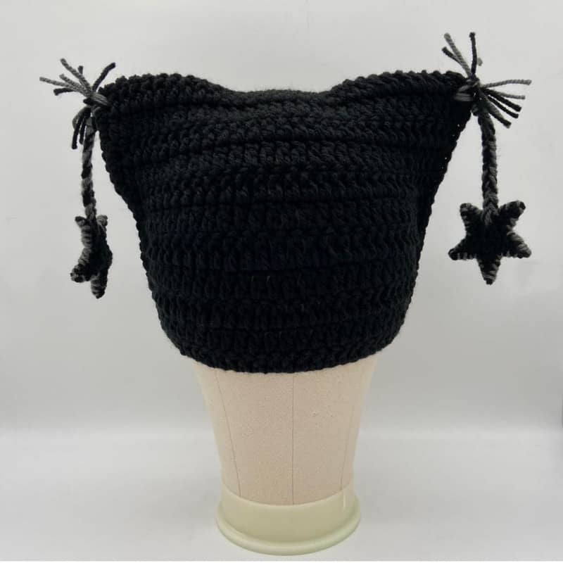 Cat Ears Devil Horns Striped Beanie Fox Ears Hand Knitted Cap