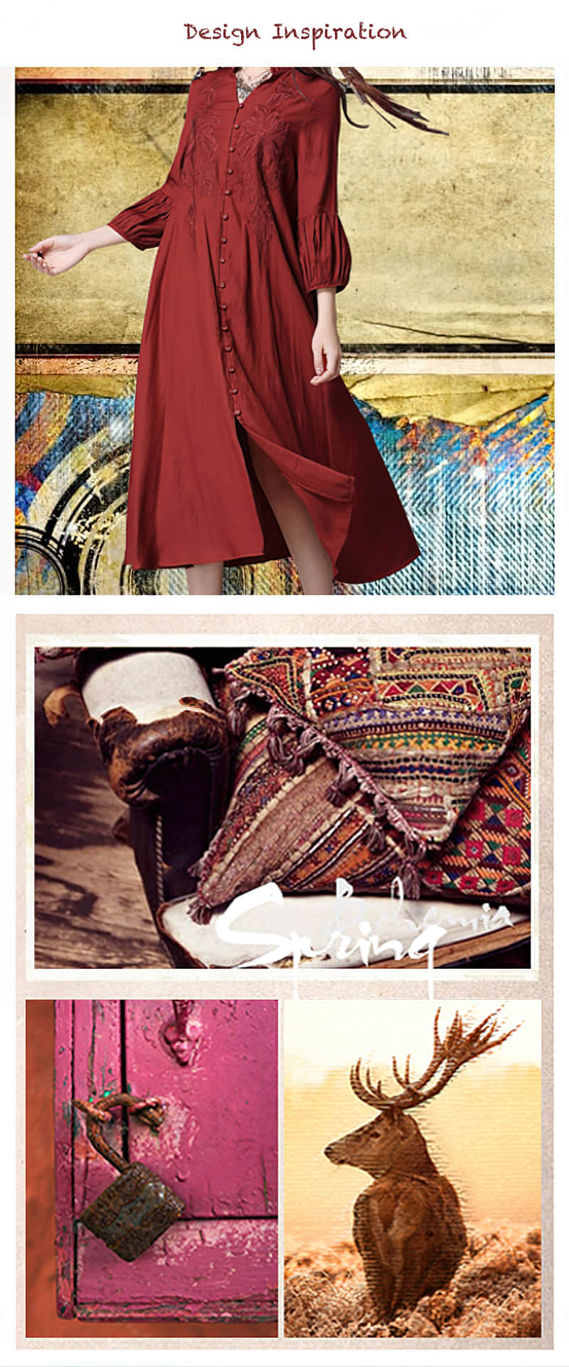 Loose cotton and linen dress | IFAUN