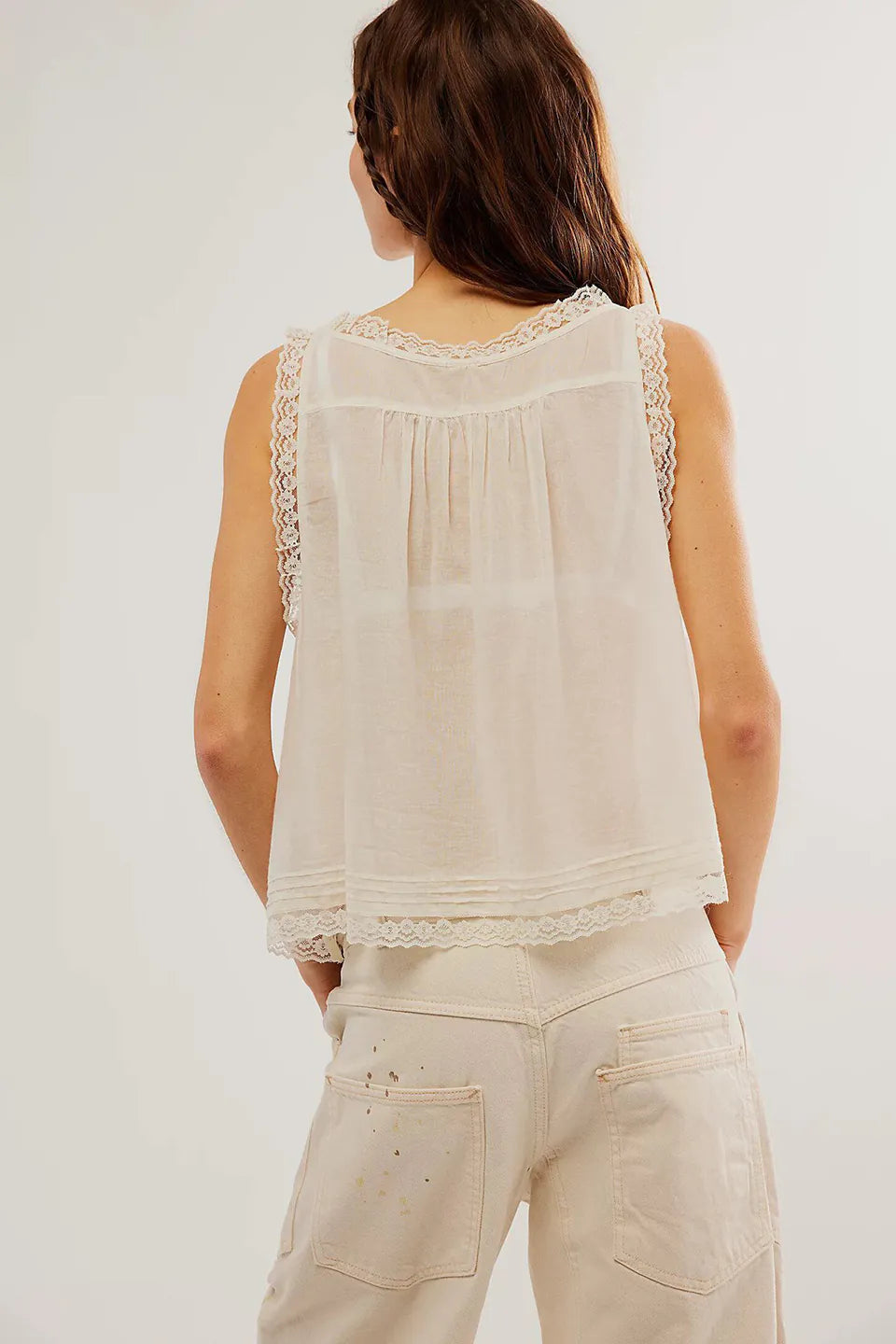 Plain Lace Tank Top