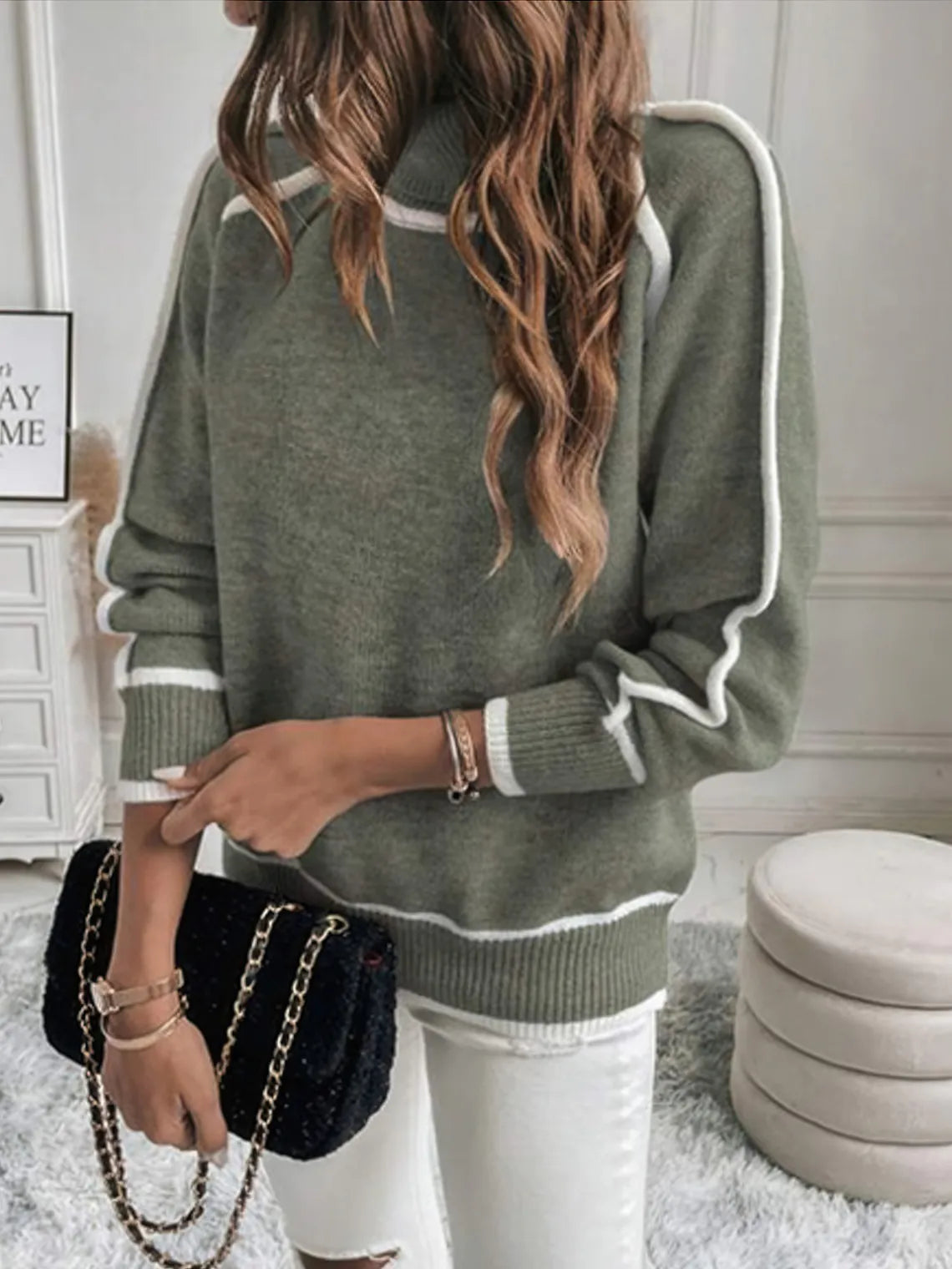 Turtleneck Loose Fit Sweater