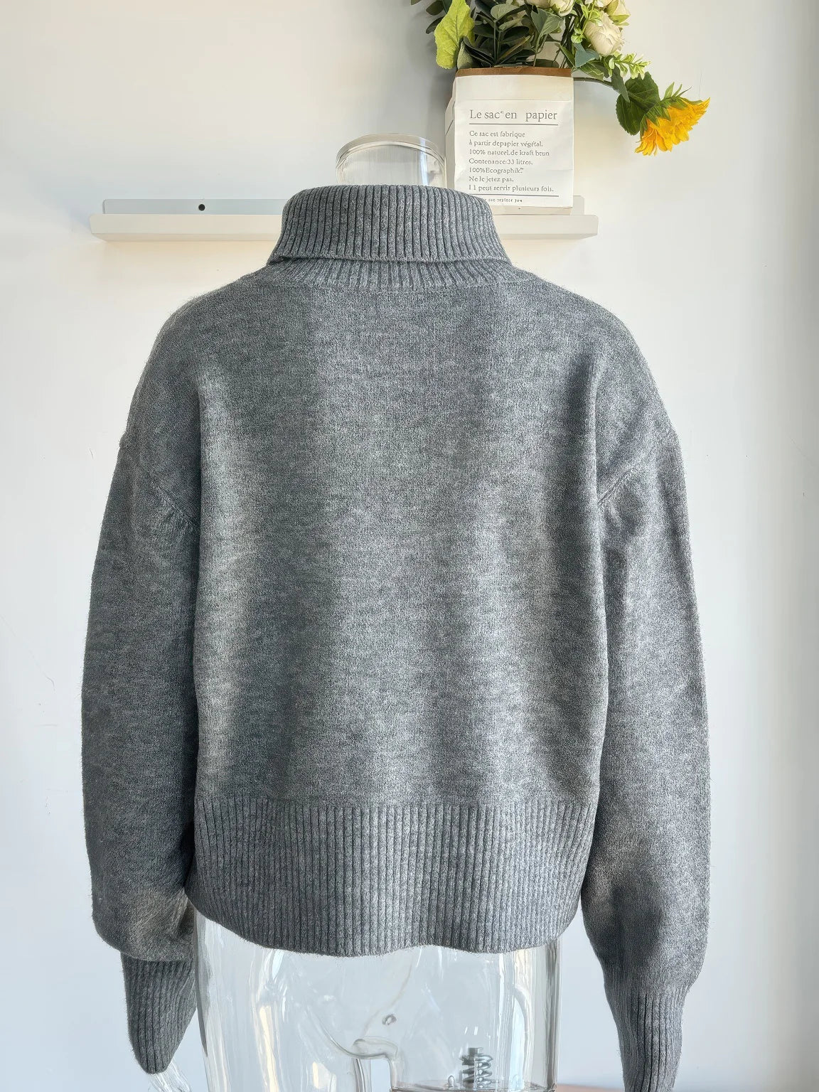 Women's Lazy Style Turtleneck Knit Sweater