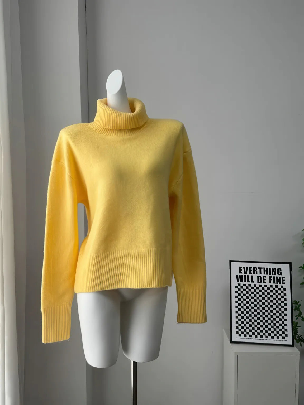 Women's Lazy Style Turtleneck Knit Sweater