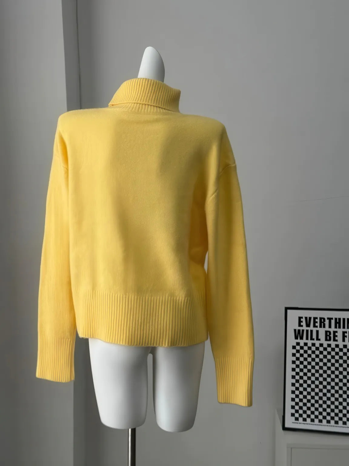 Women's Lazy Style Turtleneck Knit Sweater