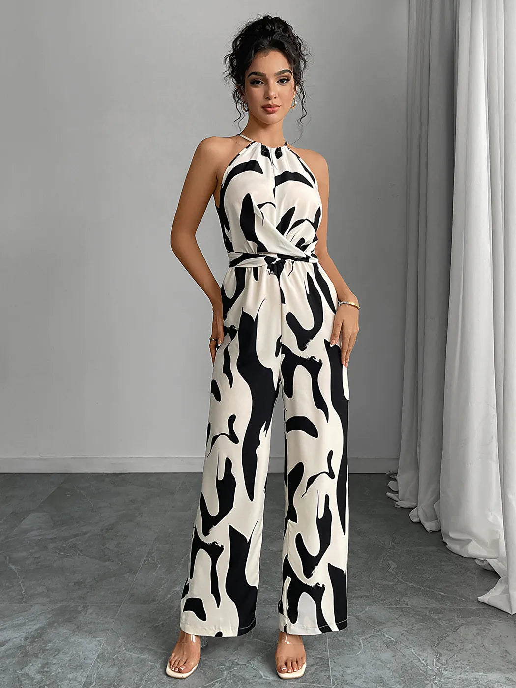 Suspender Wide Leg Jumpsuit