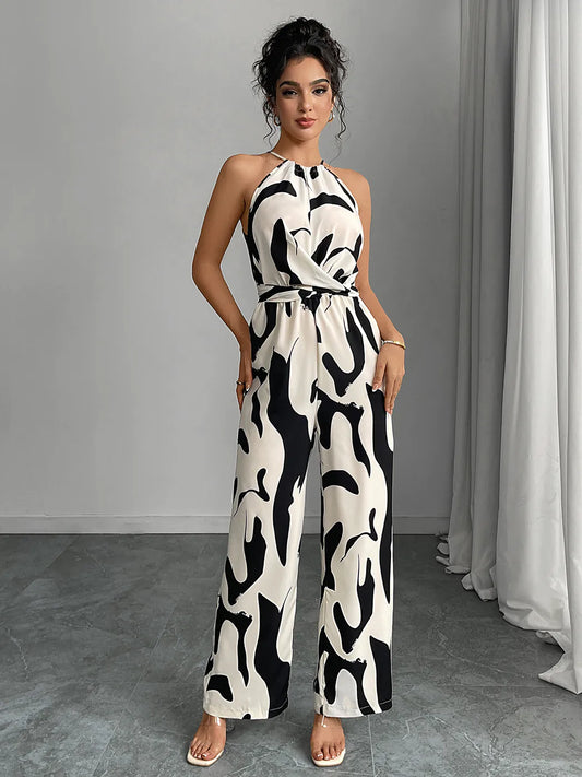 Suspender Wide Leg Jumpsuit