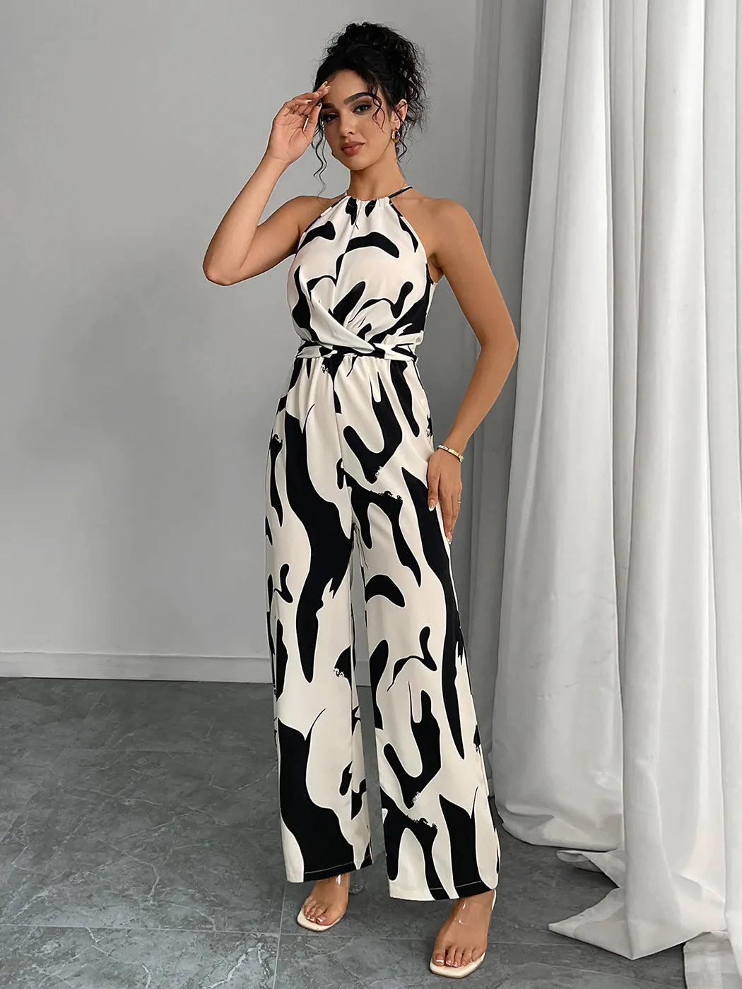 Suspender Wide Leg Jumpsuit