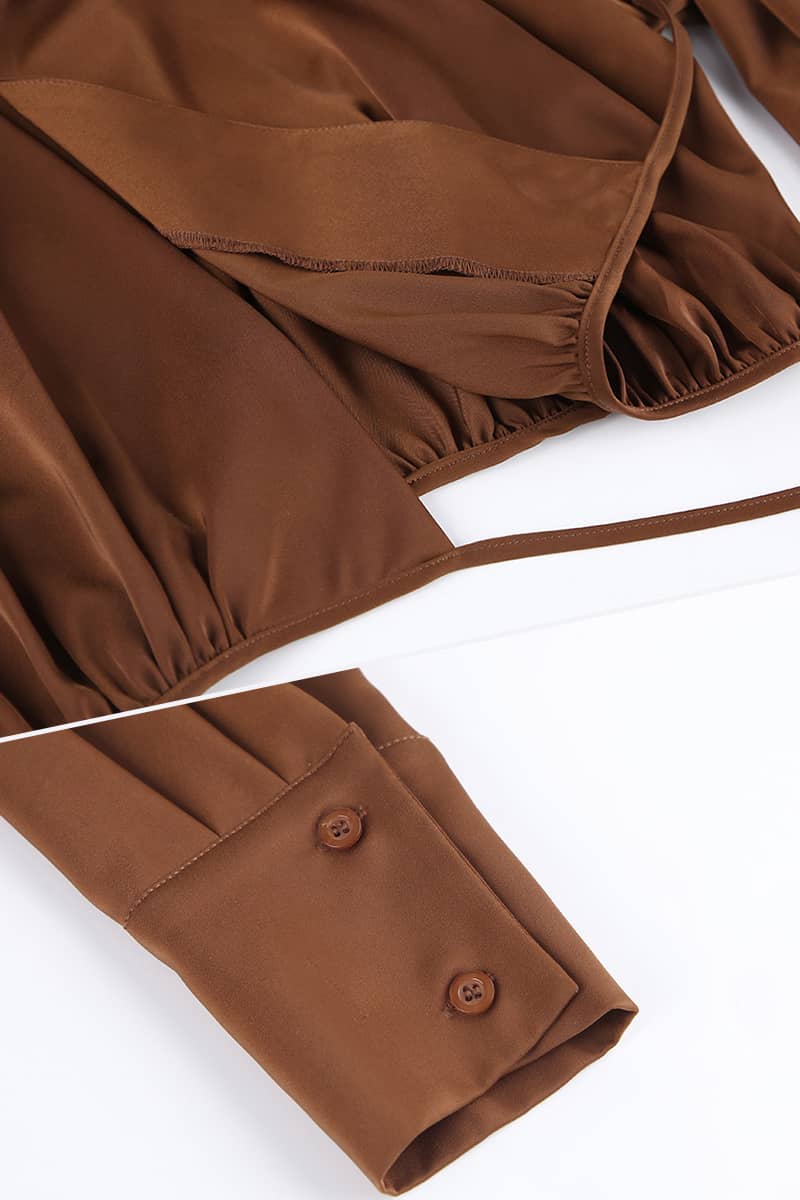 Silk-like Satin Skirt Suit Set