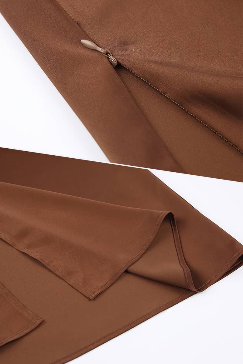 Silk-like Satin Skirt Suit Set