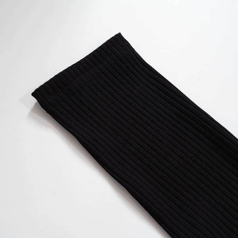Black half turtleneck long sleeve slim fit sweater dress – IFAUN