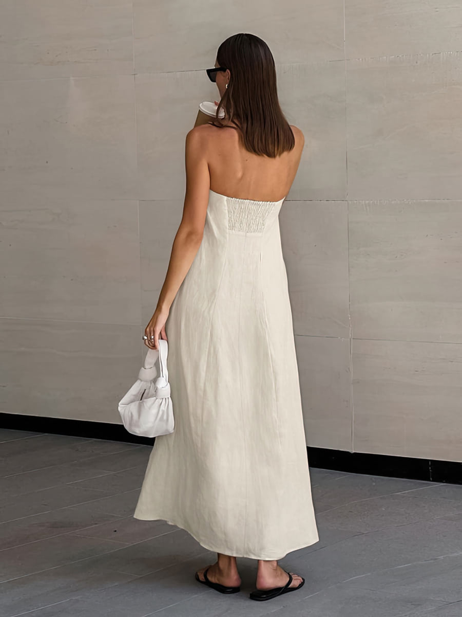 Tube top high waist dress