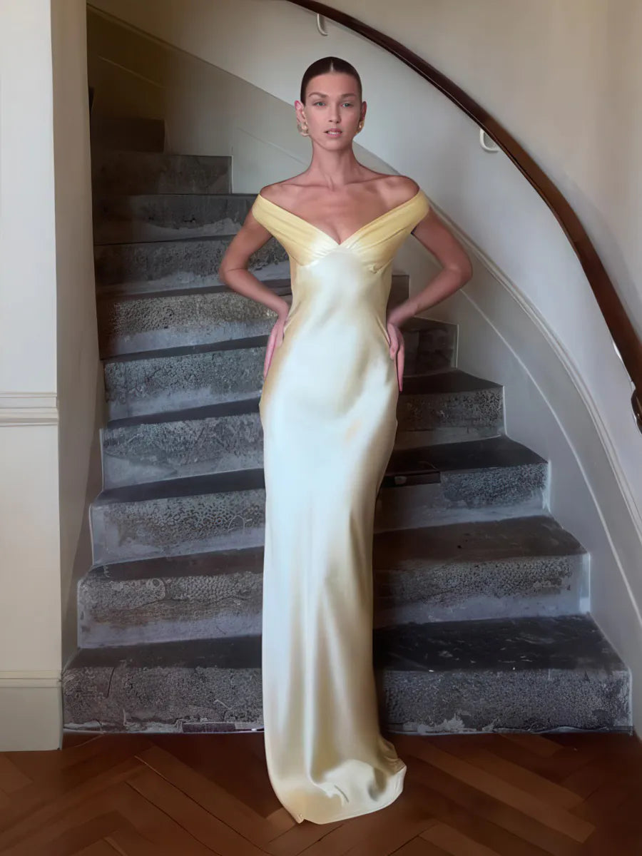 Backless Dress Strapless One Shoulder Dress