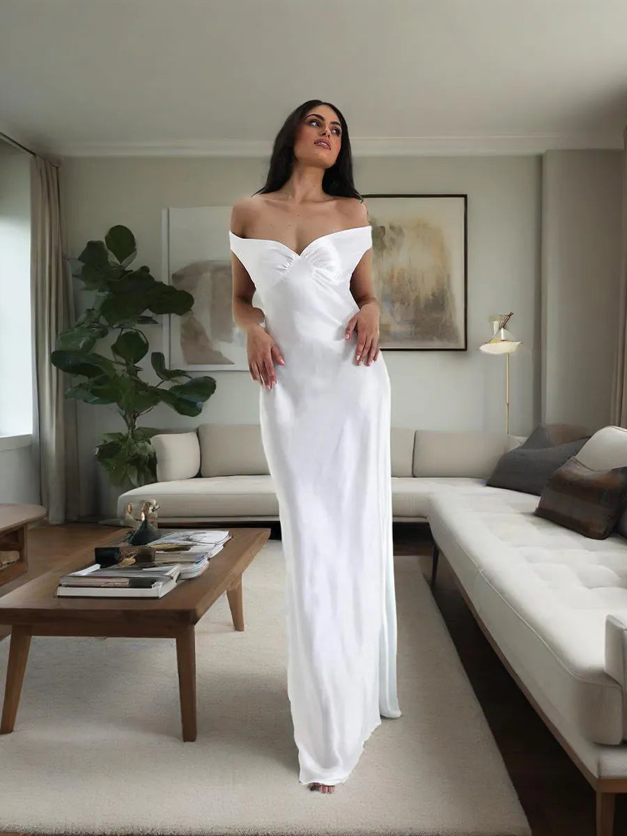 Backless Dress Strapless One Shoulder Dress