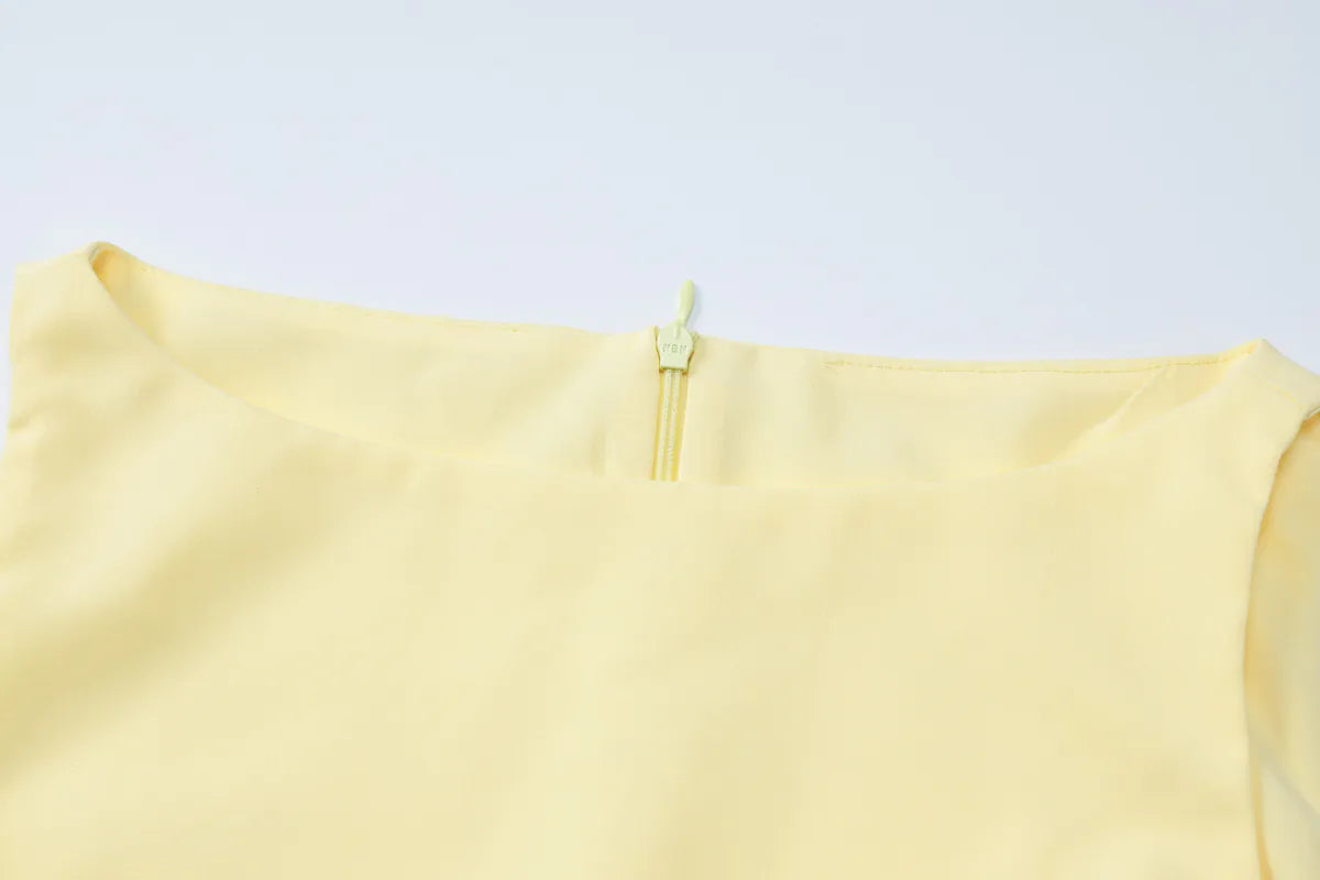 Sleeveless Back Zipper Short Slim Dress