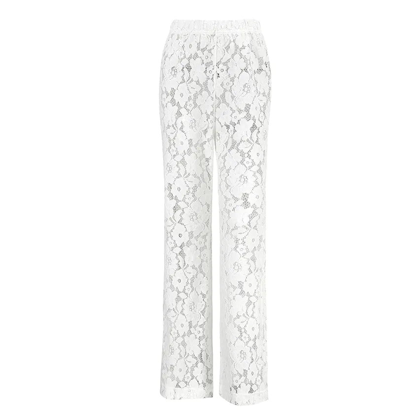 Perspective Hollow Lace Pants for Women