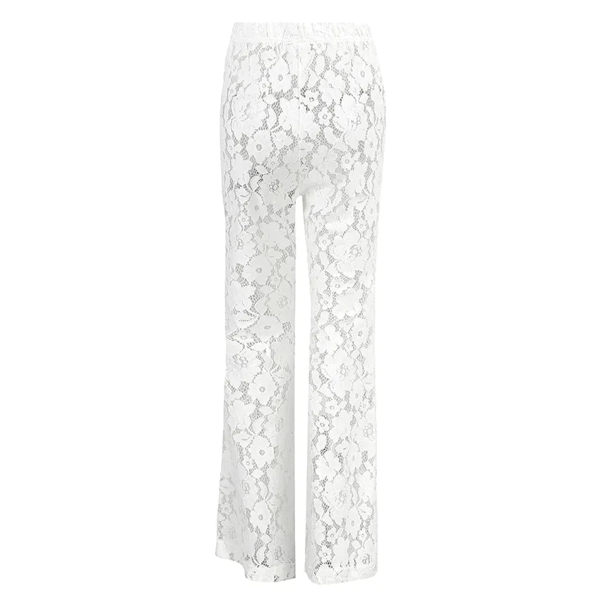 Perspective Hollow Lace Pants for Women