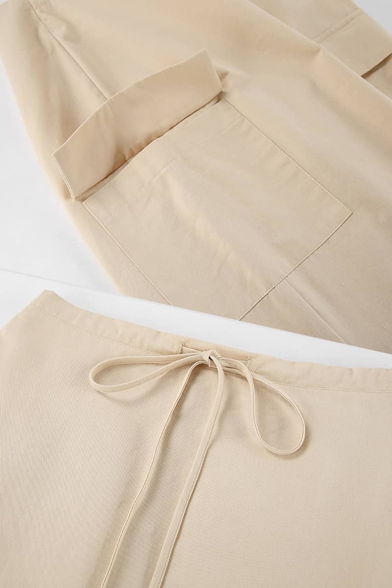 High-waisted Slimming Straight Cotton Skirt