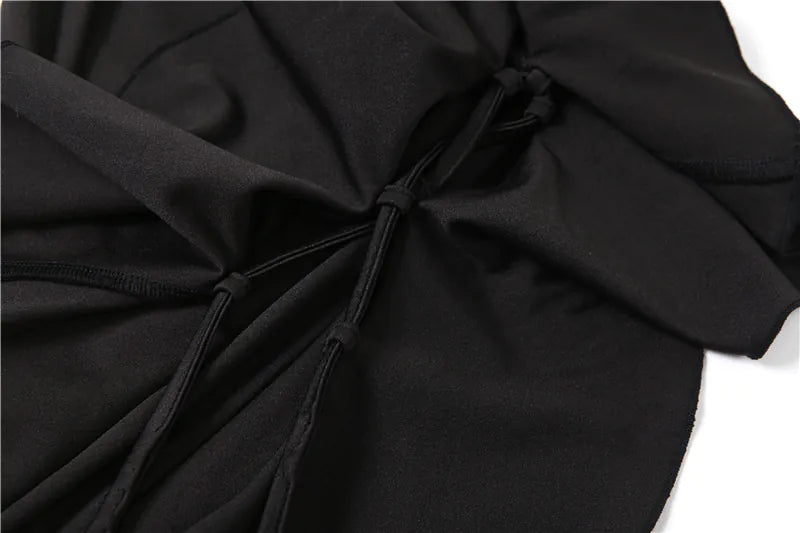 High Waist Hip Slit Irregular Skirt