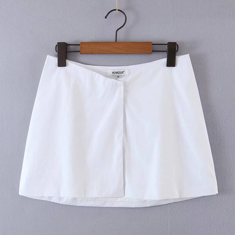 Shirt and Short Skirt with Exposed Waist Two-piece Set