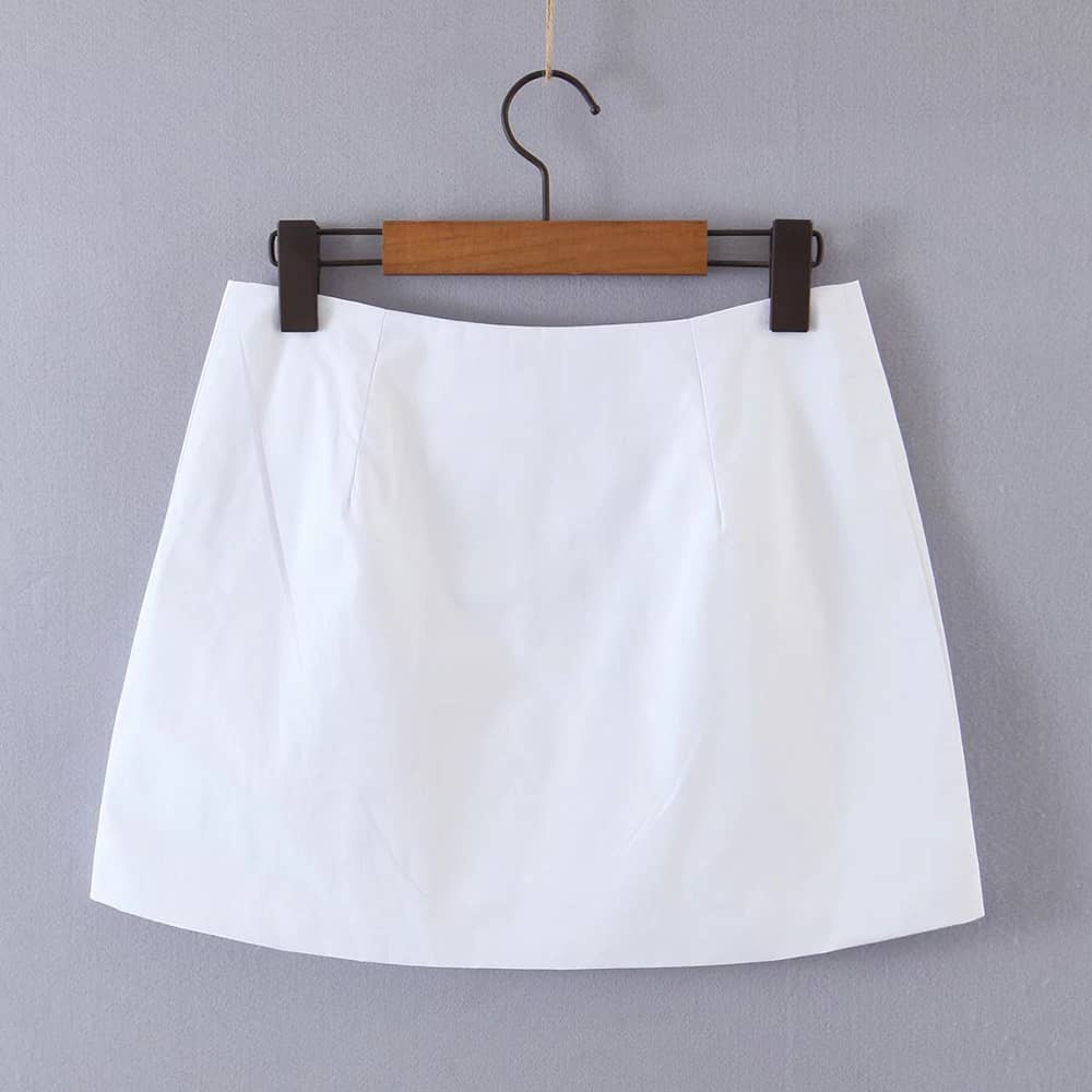 Shirt and Short Skirt with Exposed Waist Two-piece Set