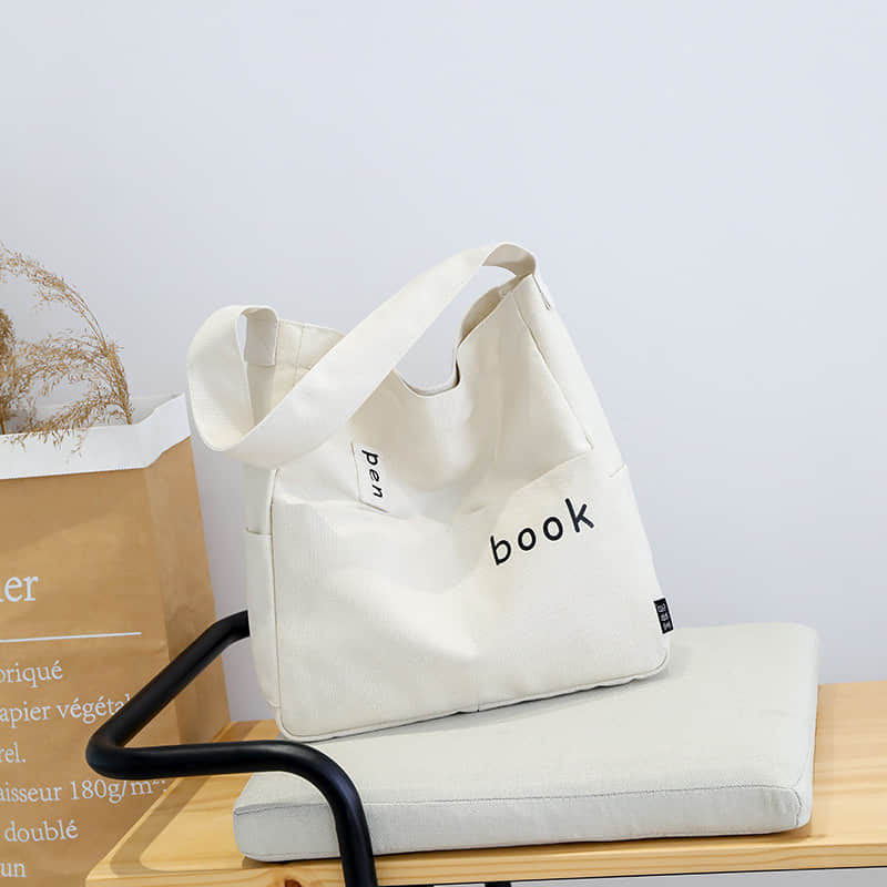 Refreshing Tote Shoulder Bag White | IFAUN