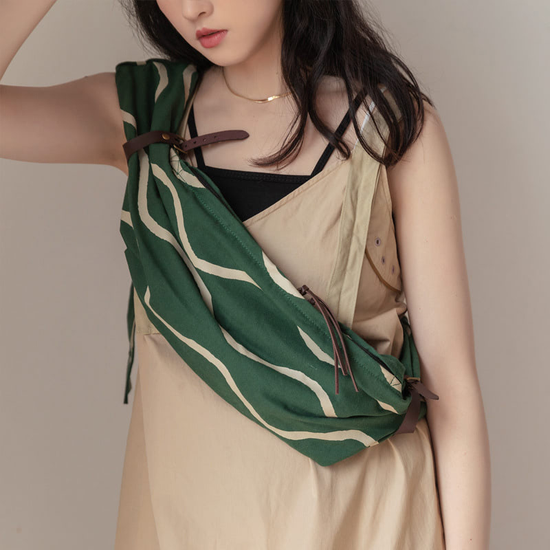 Casual chest bag simple canvas shoulder bag backpack