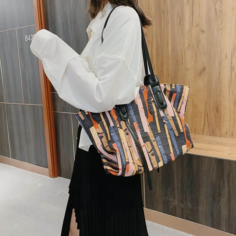 Women's bag large capacity one-shoulder tote bag Oxford fabric large bag  | IFAUN