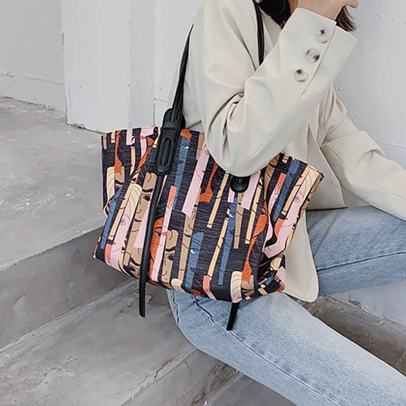 Women's bag large capacity one-shoulder tote bag Oxford fabric large bag  | IFAUN