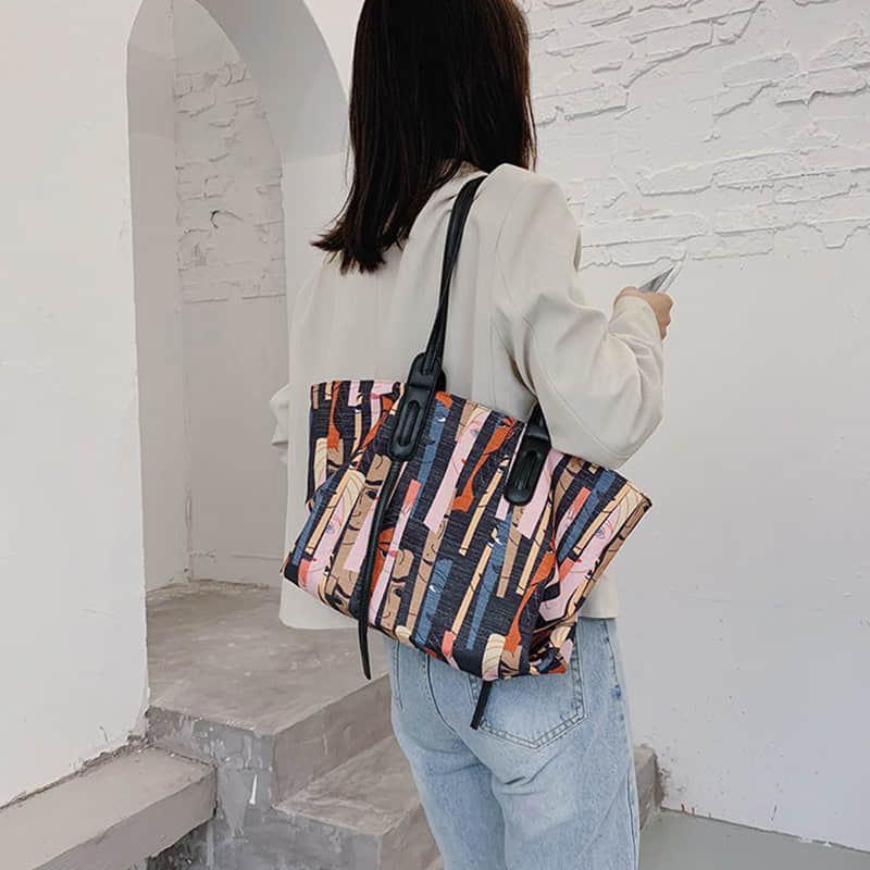 Women's bag large capacity one-shoulder tote bag Oxford fabric large bag  | IFAUN