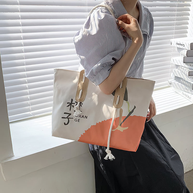 Fashion canvas shoulder bag large capacity portable tote bag  | IFAUN