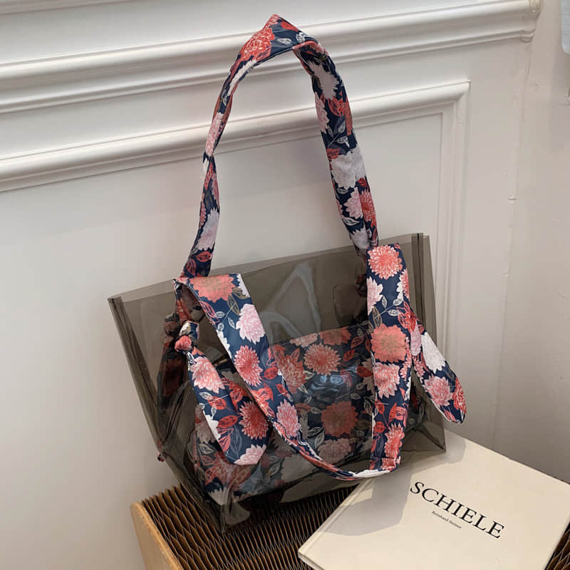 Large-capacity transparent bag fashionable popular tote bag  | IFAUN
