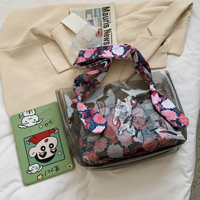 Large-capacity transparent bag fashionable popular tote bag  | IFAUN