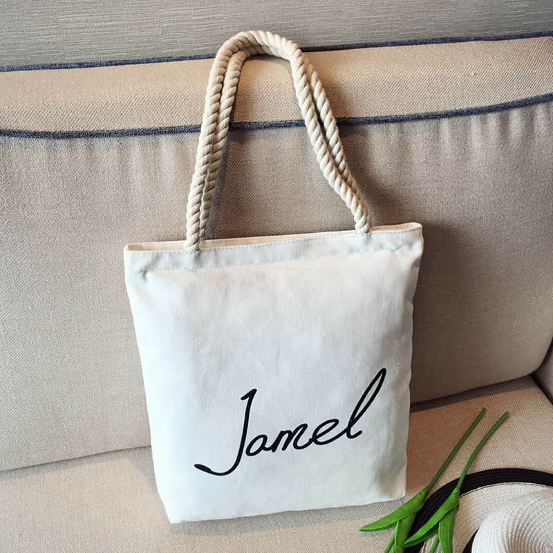 Hemp rope white canvas bag Jamel | IFAUN