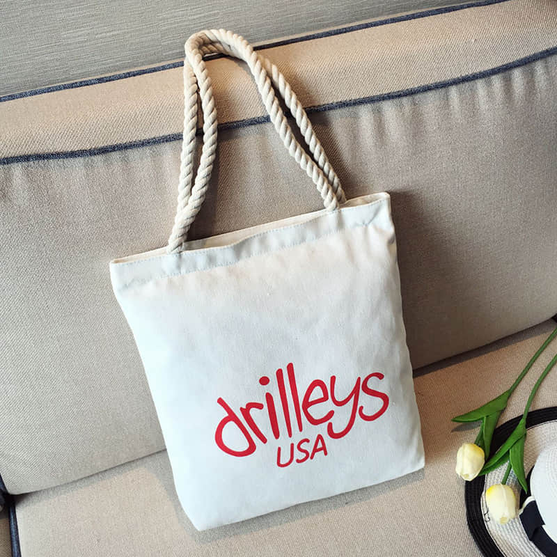 Hemp rope white canvas bag Drilleys | IFAUN
