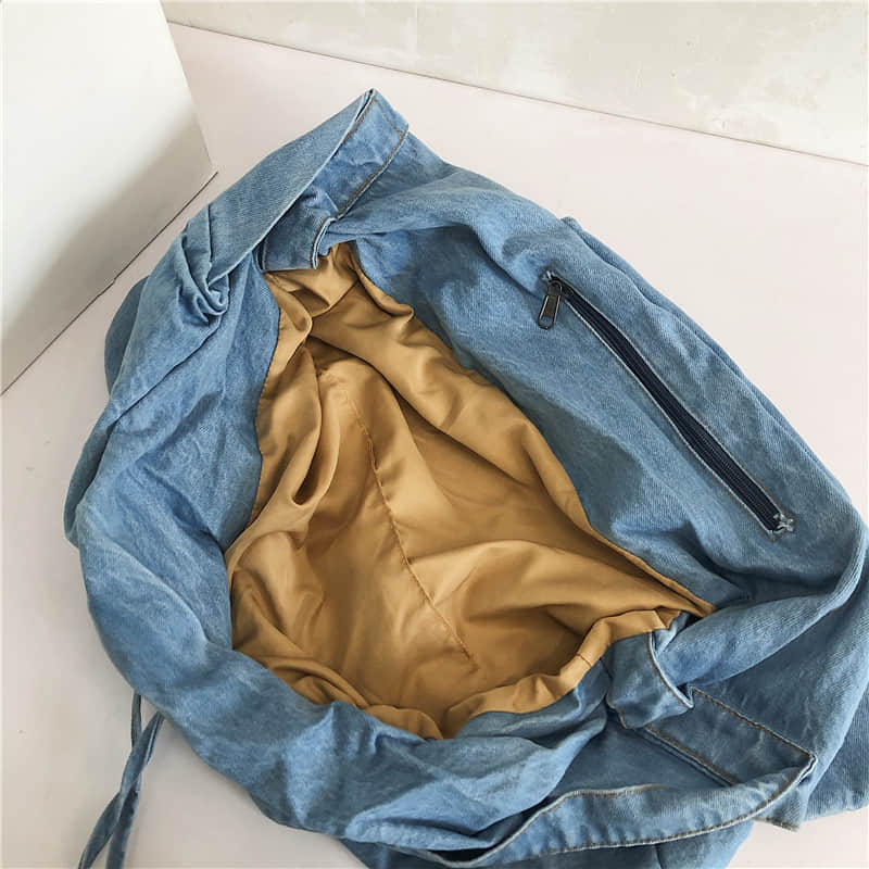 Large-capacity denim bag  | IFAUN