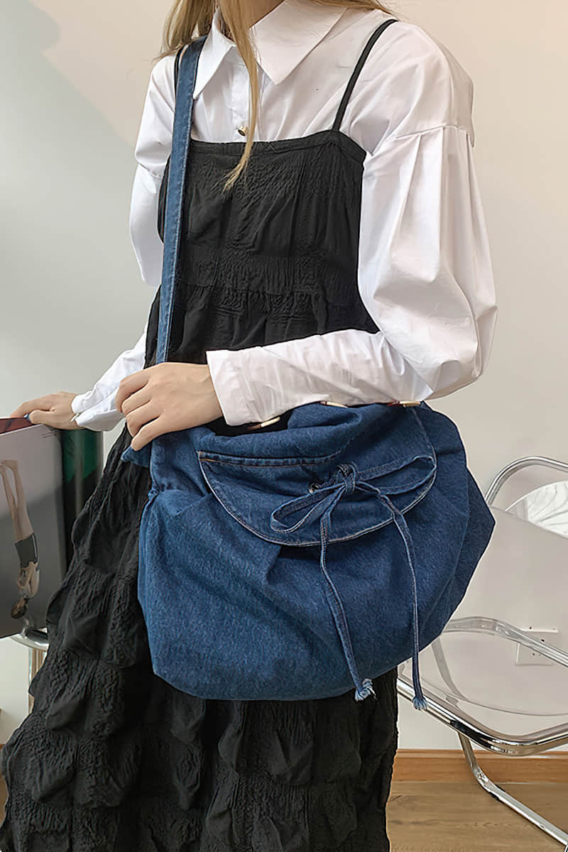 Large-capacity denim bag  | IFAUN