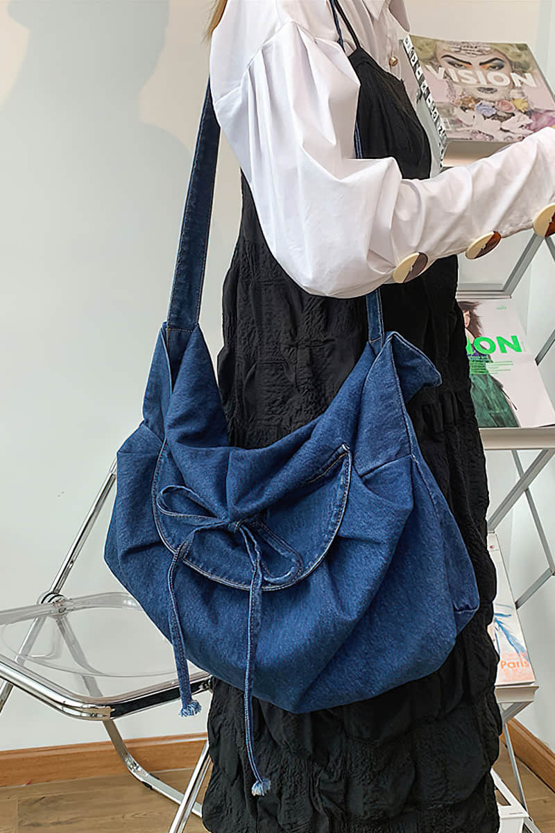Large-capacity denim bag  | IFAUN