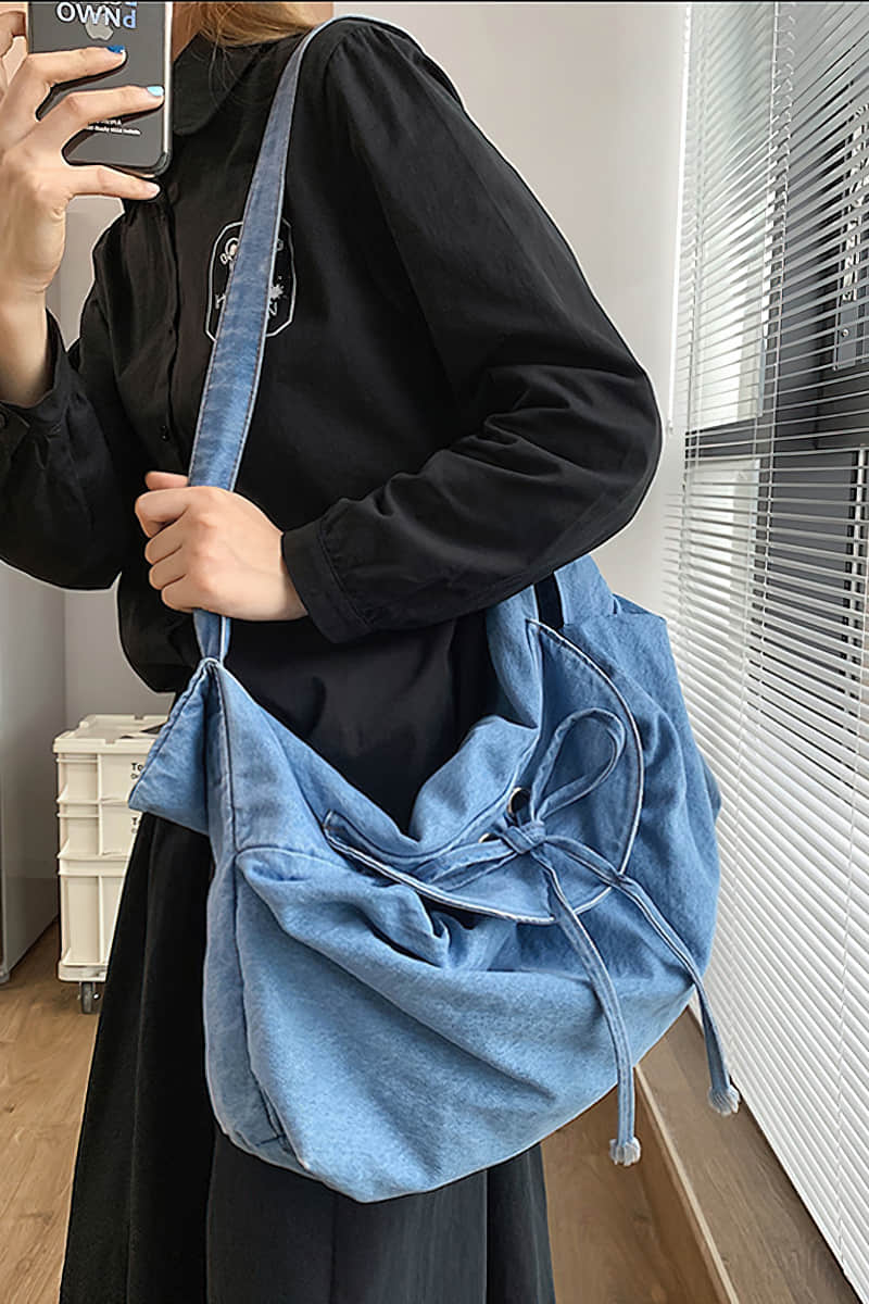 Large-capacity denim bag  | IFAUN