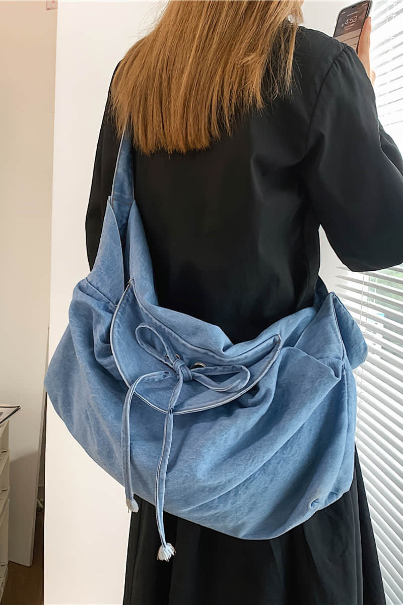 Large-capacity denim bag  | IFAUN