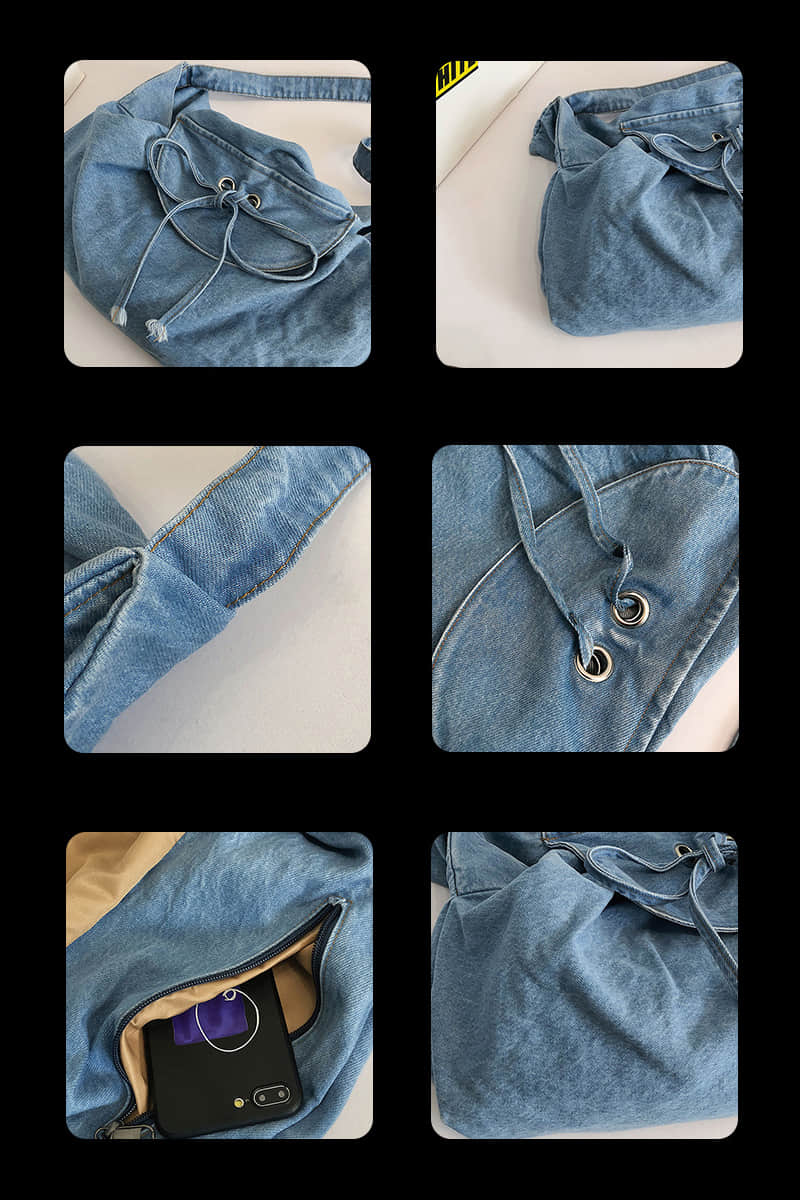 Large-capacity denim bag  | IFAUN