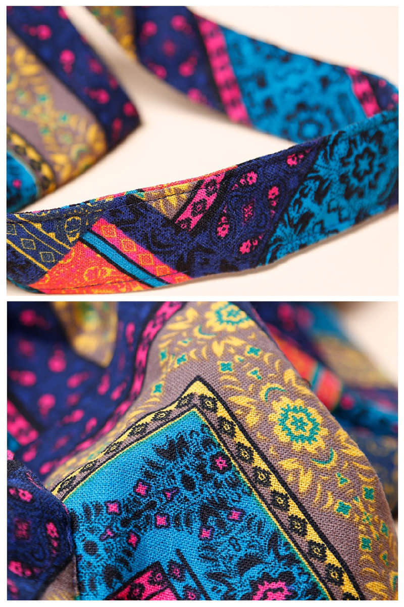 Casual cotton large-capacity patchwork printed shoulder bag  | IFAUN