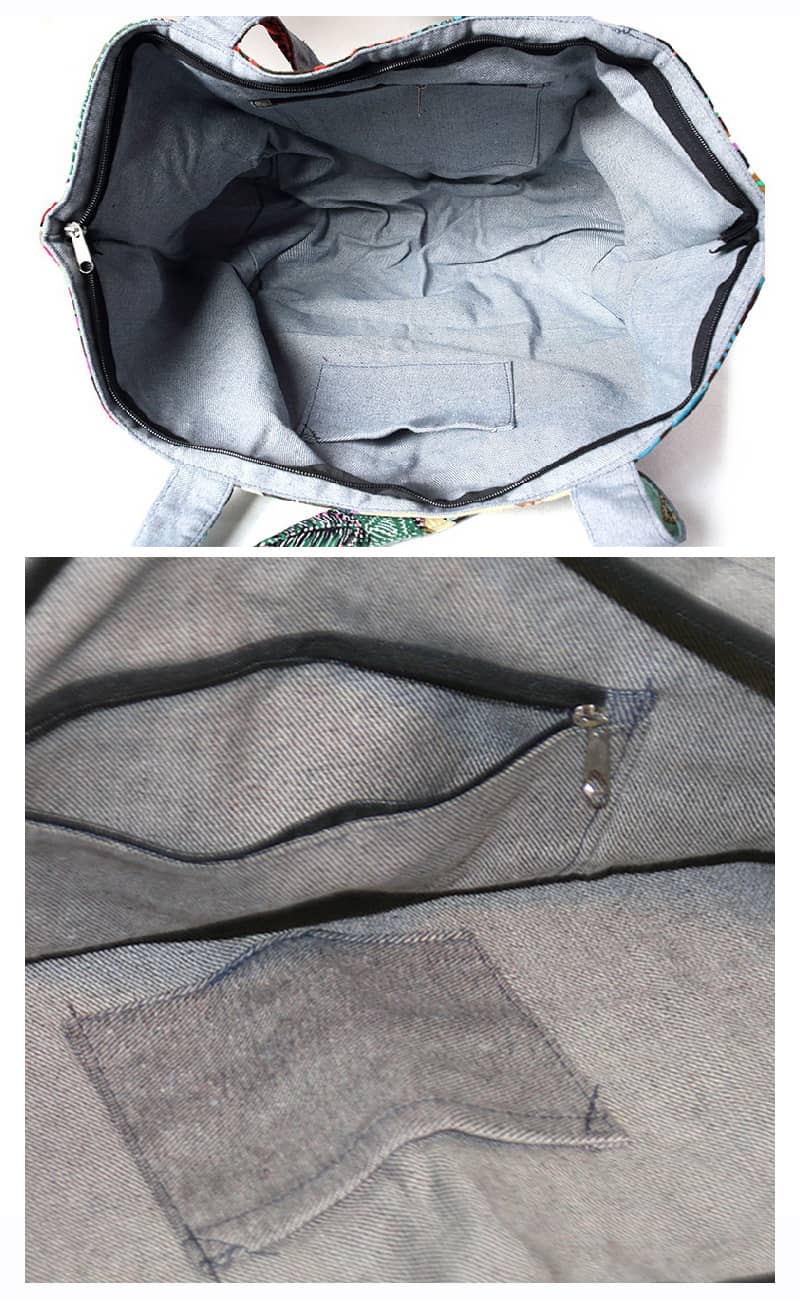 Color printed patchwork casual shoulder bag Tote bag  | IFAUN