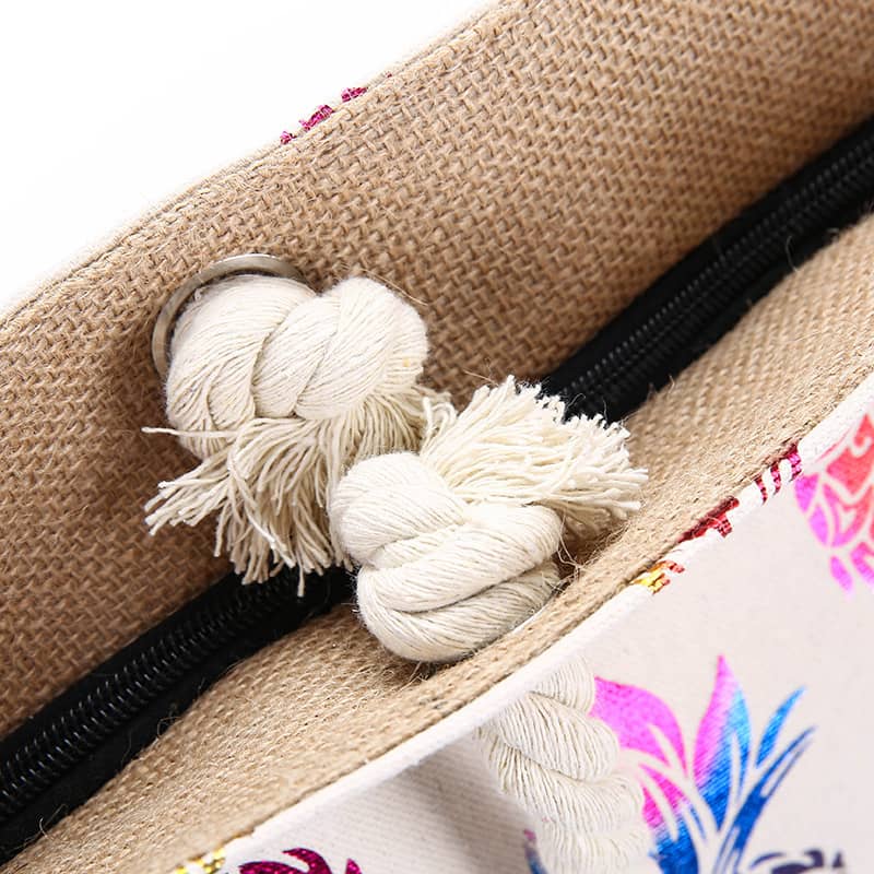 Simple pineapple print tote shopping bag  | IFAUN