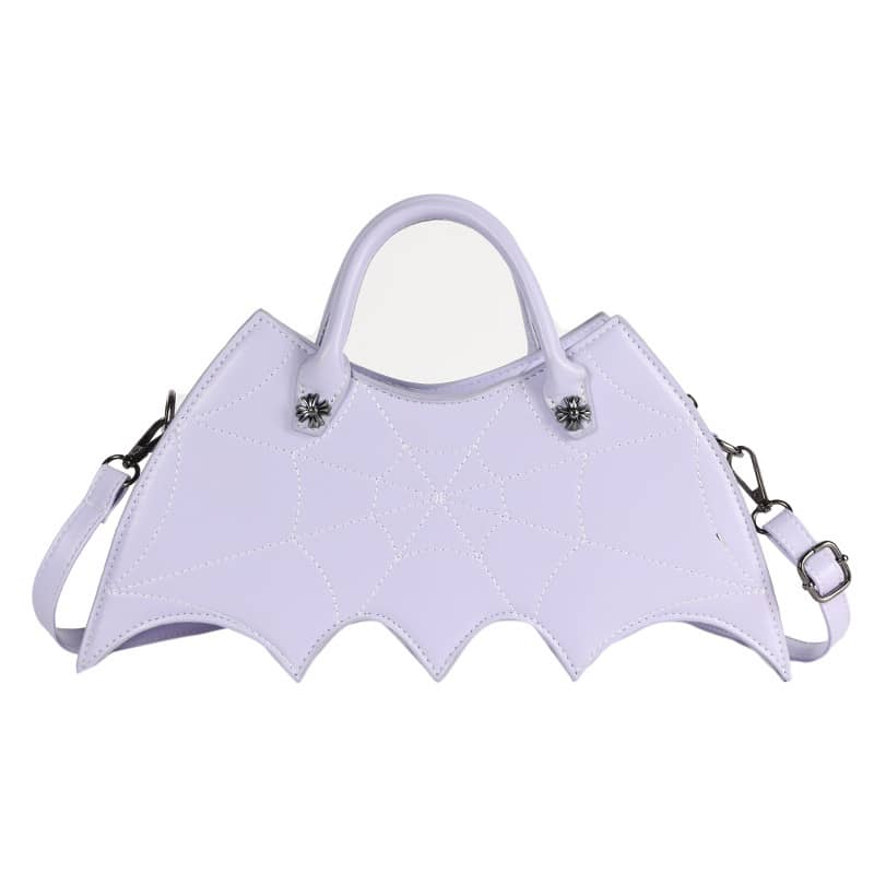 Embroidered bat pu handbag