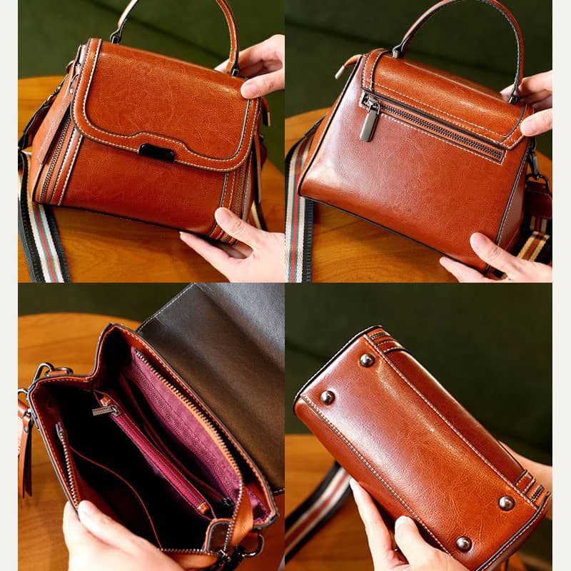 Retro style small square bag shoulder bag