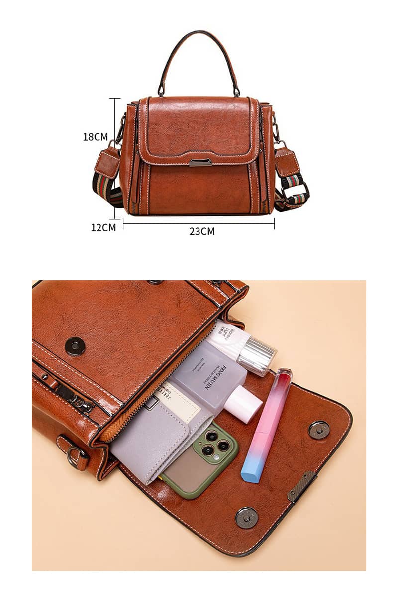 Retro style small square bag shoulder bag