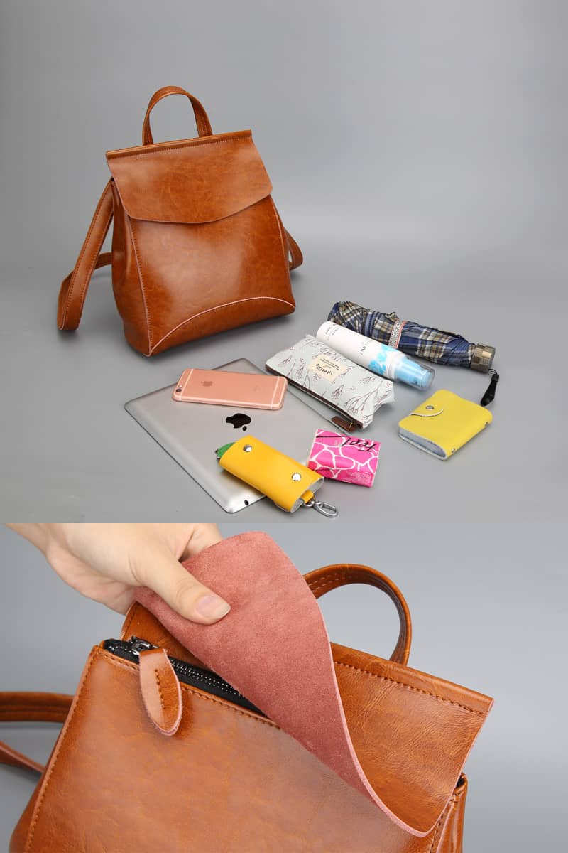 All-match PU backpack women's shoulder bag